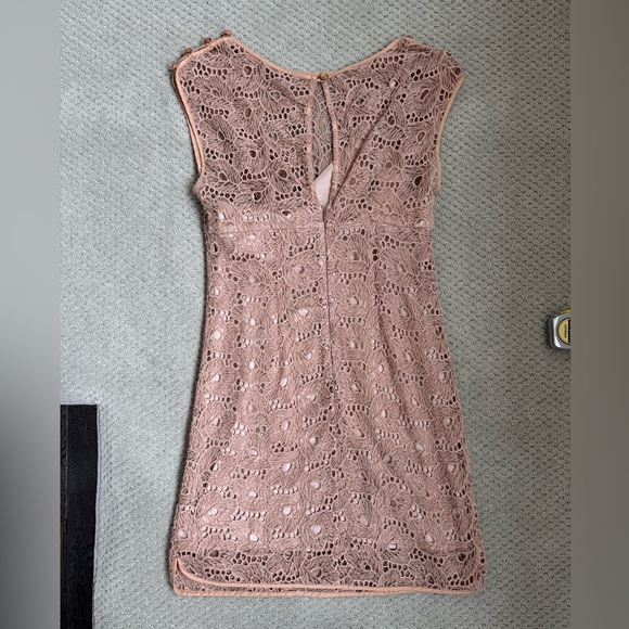 Tracey Reese Elegant Nude Lace Dress - Picture 5 of 11